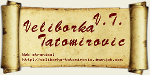 Veliborka Tatomirović vizit kartica